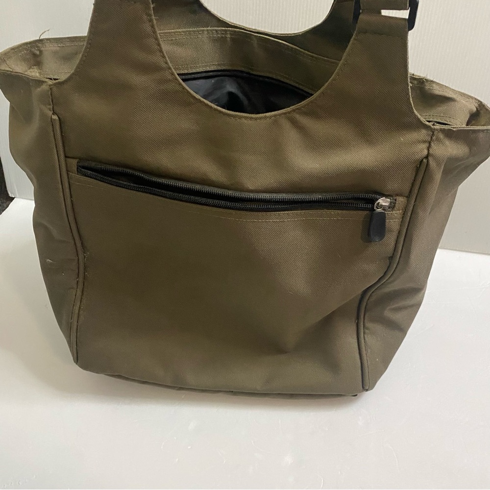 Ariat Carryall Canvas Tote Bag Organizer Team Olive Green Barn Equestrian - Picture 2 of 9